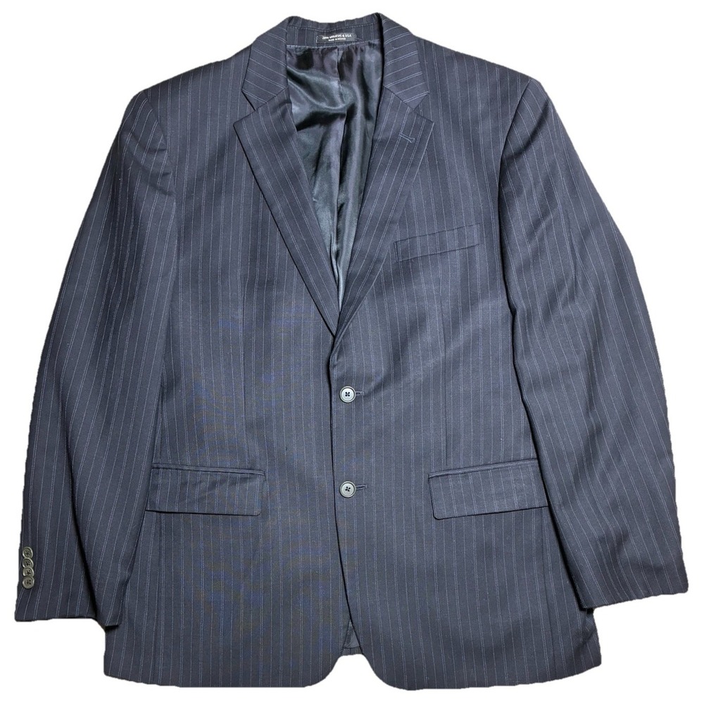 John Varvatos Delancy Blazer 42R Navy Worsted Wool 120 S Single Needle *flaws